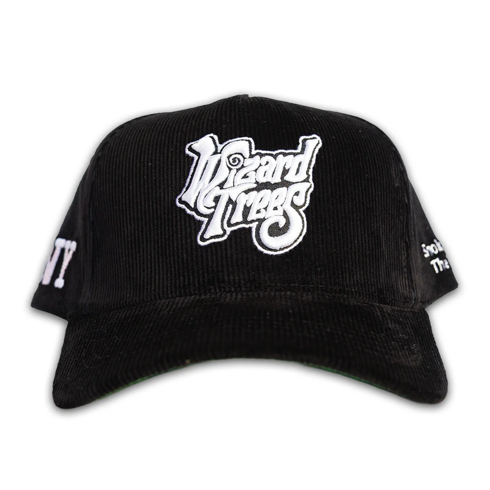 LA Corduroy Hat - Black - Front
