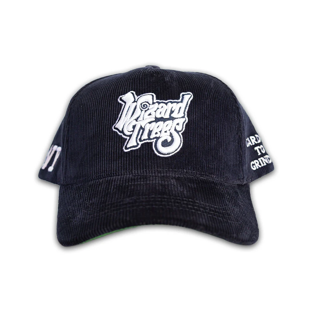 LA Corduroy Hat - Navy Blue - Front