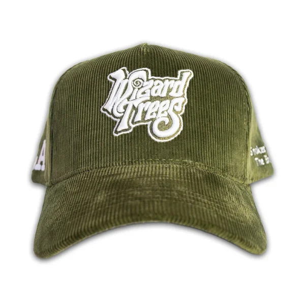 LA Corduroy Hat - Olive Green - Front