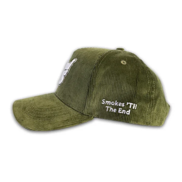 LA Corduroy Hat - Olive Green - Left Side