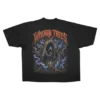 Wizard Band Tee - black t-shirt with Wizard Trees graphic, flat shot